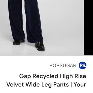 Gap High Rise Velvet Wide-Leg Pants